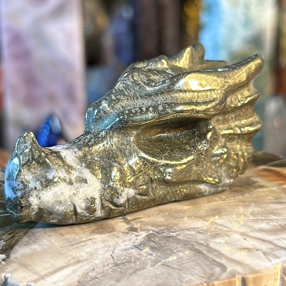 Pyrite Dragons Head Carving! - Picture 1 of 7